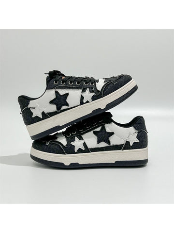 Women's Stylish Star Patterned Canvas Shoes, Casual Sports Sneakers
