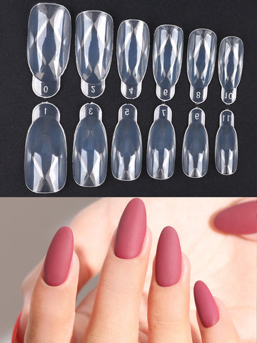 60Pcs Nail Forms Full Cover False Nails Tips Quick Building Mold Fake Long Nail Shaping Extend Top Molds For Poly Nail Gel Extension Manicure Gel Builder Extension Hard Gel For Nails Full Cover Fake Nails