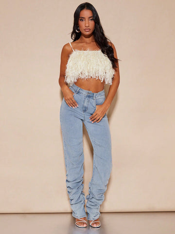High Waist Stacked Jeans