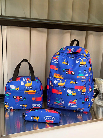 3pcs set  School Bags for Girls Schoolbag Large Capacity Boys Printing School Backpack Set Rucksack Bagpack Kids Cute Book Bags