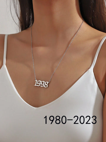 1pc Simple and fashionable women's vintage pendant necklace from 1980 to 2023