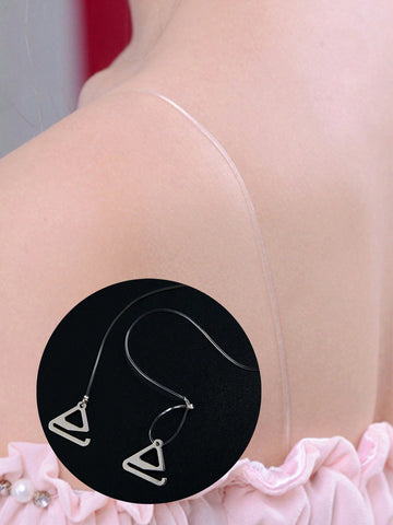 2pcs/set Women Transparent Bra Strap Ultra-thin Invisible Shoulder Strap Anti-slip Bra Shoulder Strap