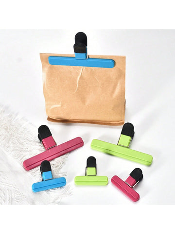1set 3pcs Multiple Color Food Bag Clips Pp Sealer Clip For Milk Powder/nuts/tea/wet Bags Plastic Bags Clamp