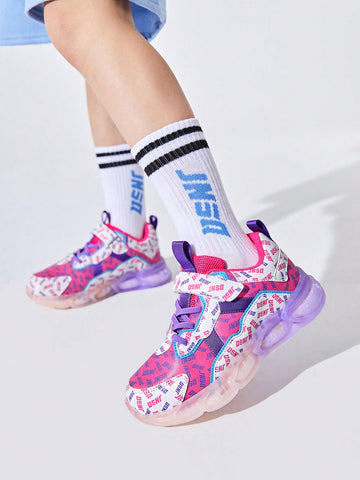 Children's Colorful Printed Jelly Sole Sports Shoes