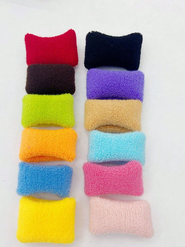 12pcs/set Women's Thick Hair Ties, No Crease Hair Ties, Elastic Ponytail Holders For Thick Hair, Suitable For Daily Use