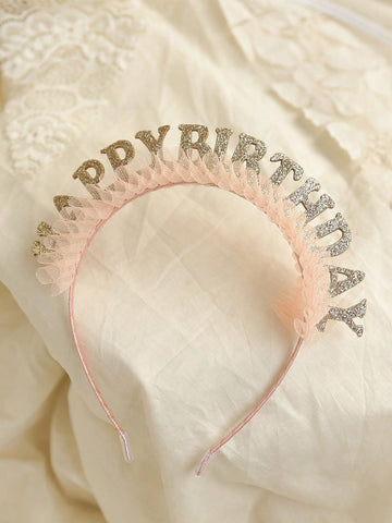 1pc Children's 100 Days Old Birthday & One-year-old Birthday Party Headband, Cute Hair Accessory For Baby Photoshoot