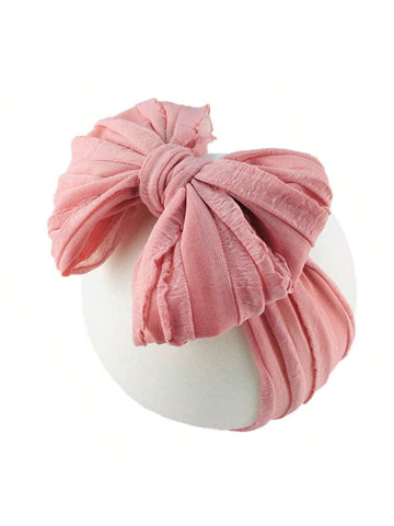 1pc Baby Bow-Knot Decorated Headband, Suitable For Newborns, Toddlers And Children's Hair Accessories. Elastic And Warm, Suitable For 0-3 Year Olds And 3-6 Year Olds, Suitable For Daily Wear Throughout The Year.