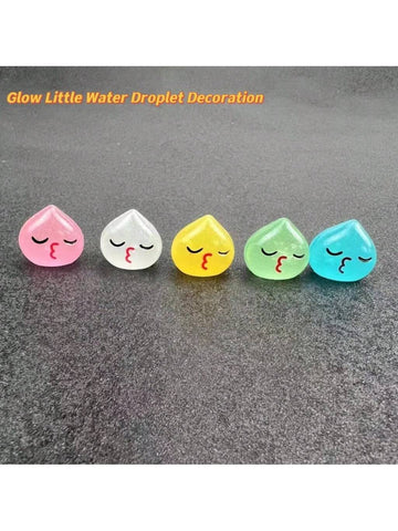 Colorful Luminous Small Water Drop Resin Diy Decoration Accessory, Cute Mini Handmade Pendant For Hair Tie/keychain/decoration, Wholesale