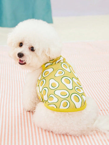 Petsin Avocado Printed Yellow Cute Pet Dog/cat Vest