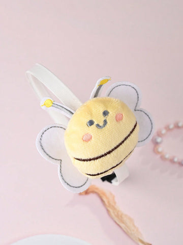 1pc Yellow Bee Design Girl's Hairband, Fashionable And Cute For Daily Use