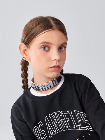 Children's Silver Buckle Collar