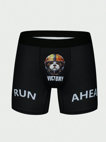 Men's Comfortable Boxer Briefs With Dog Pattern