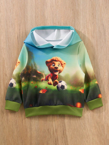 Baby (boys) Animal Pattern Hooded Sweatshirt
