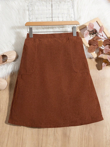 Teen Girls' Basic All-Match Autumn/Winter Skirt