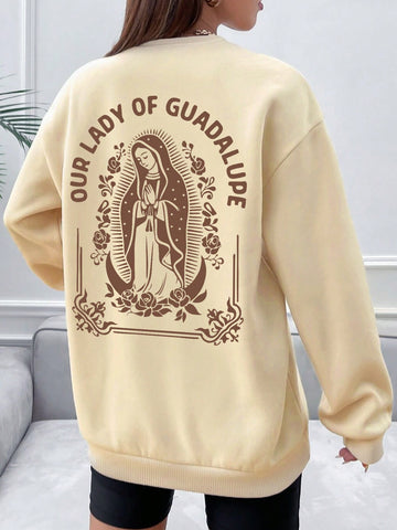 Women's Virgin Mary Pattern Sweatshirt