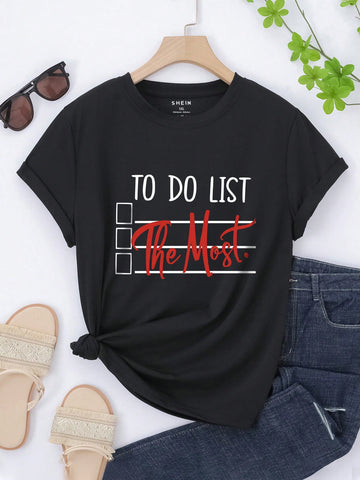 Plus Size Printed Casual Short Sleeve T-shirt