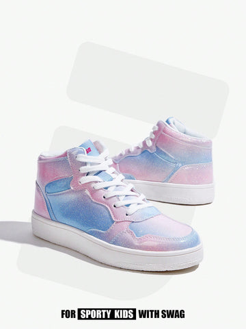 Trendy & Fashionable Cool Gradient High-top Low Heel Sports Sneakers