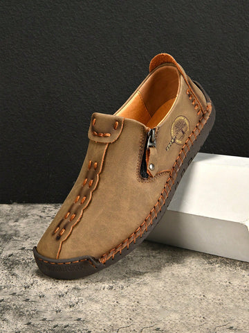 Handmade Casual Men's Shoes, Comfortable Leather Men's Loafers, Convenient For Walking, Driving And Outdoor Activities