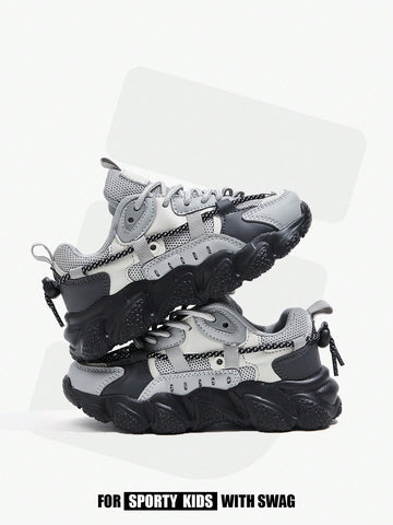 Fashionable And Comfortable Kids' Chunky Sneakers With Thick Sole For Casual Or Sports Wear