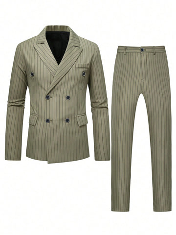 Men's Striped Suit