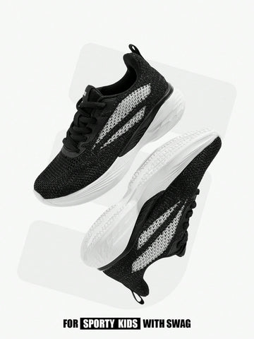 Fashionable, Breathable, Lightweight Knitted Boys Running Shoes, Suitable For Sports And Exercise