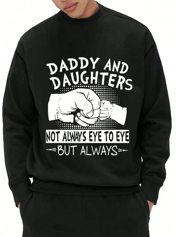 Men'S Slogan Printed Sweatshirt