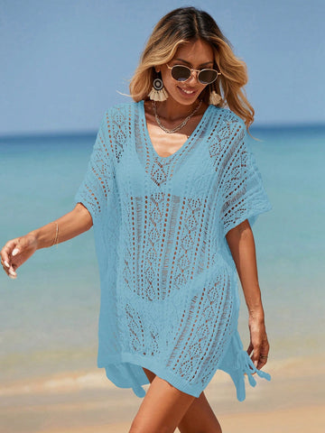 Women's Fashionable See-Through Knitted Cover Up