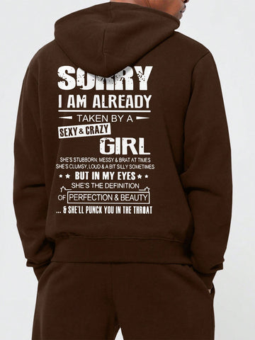 Men'S Hoodie With Slogan Printed On The Back