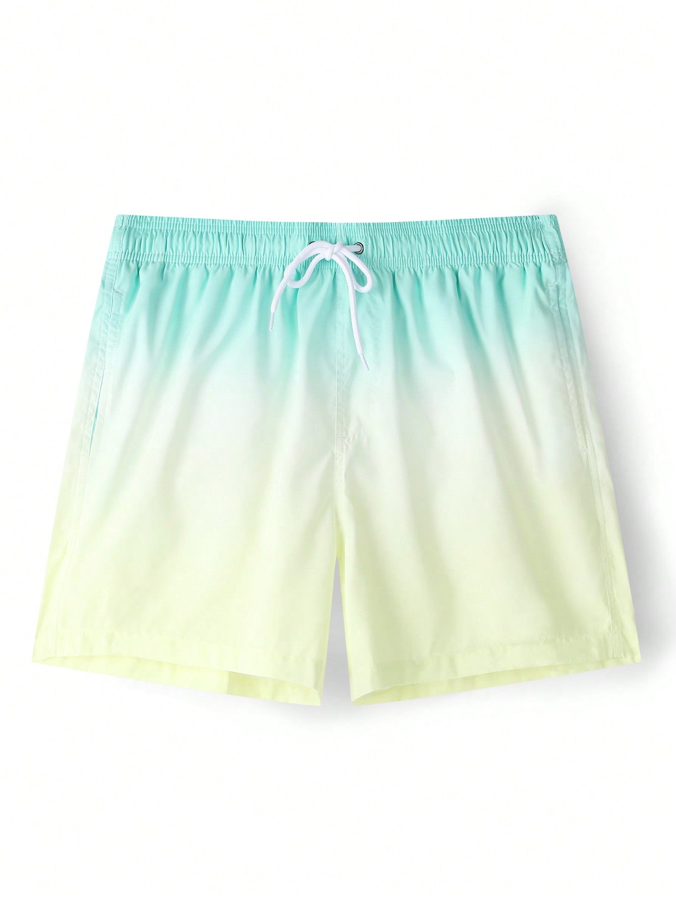 Men'S Ombre Drawstring Waist Beach Shorts