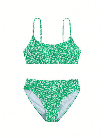Ditsy Floral Print Bikini Swimsuit