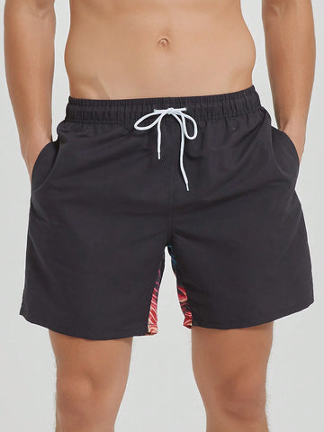 Men'S Drawstring Waist Beach Shorts