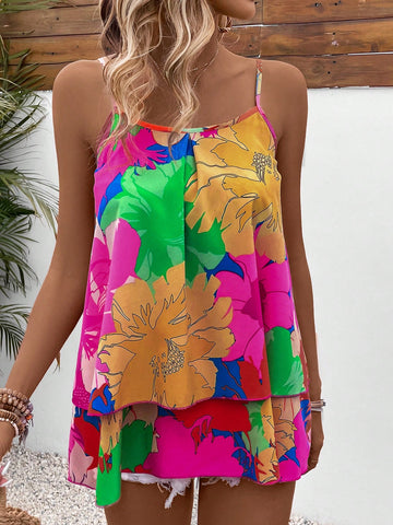 Flower Printed Camisole Top