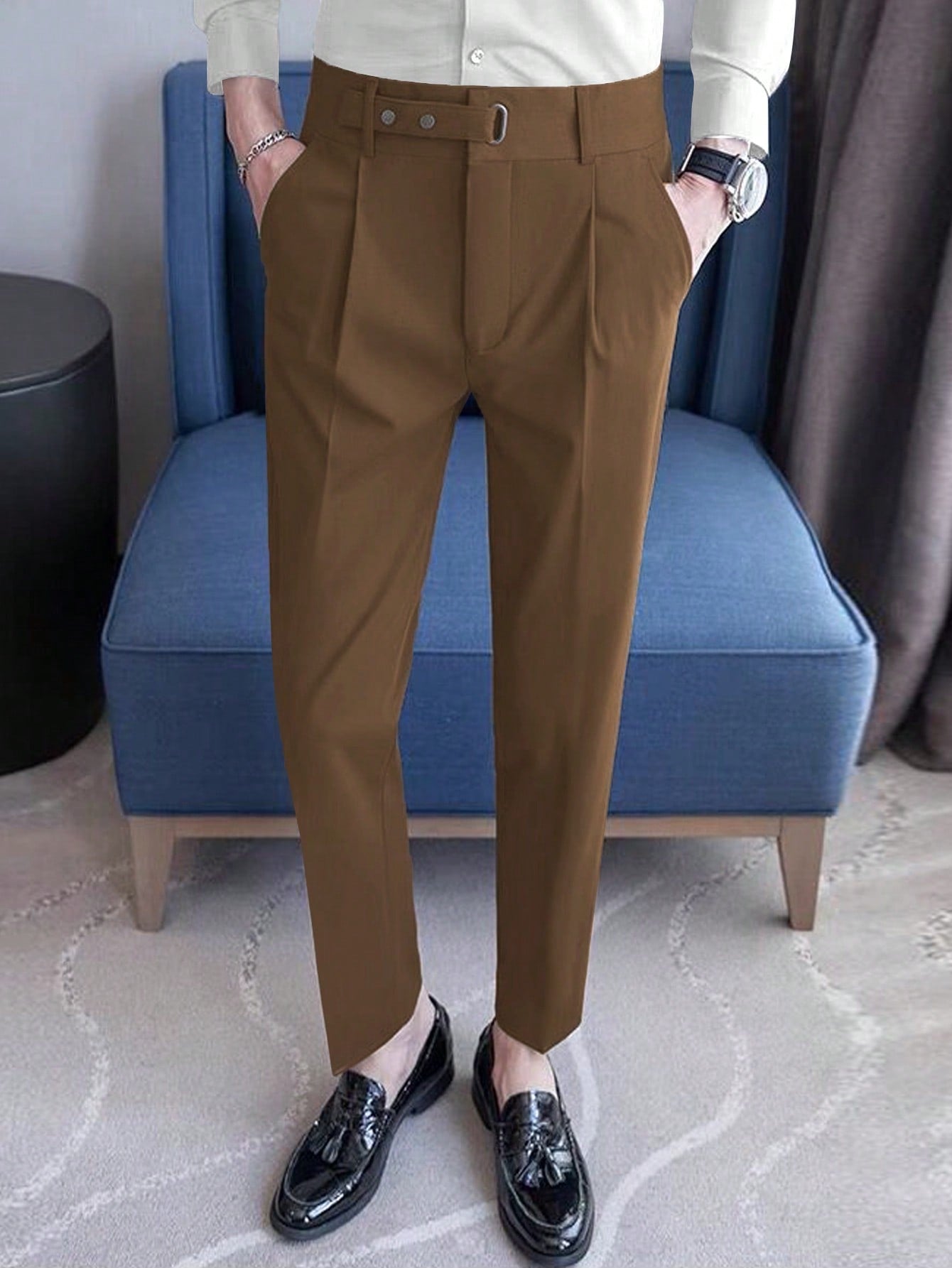 Men's Slim Fit Suit Trousers