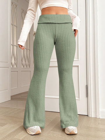 Knitted Women's Flared Pants
