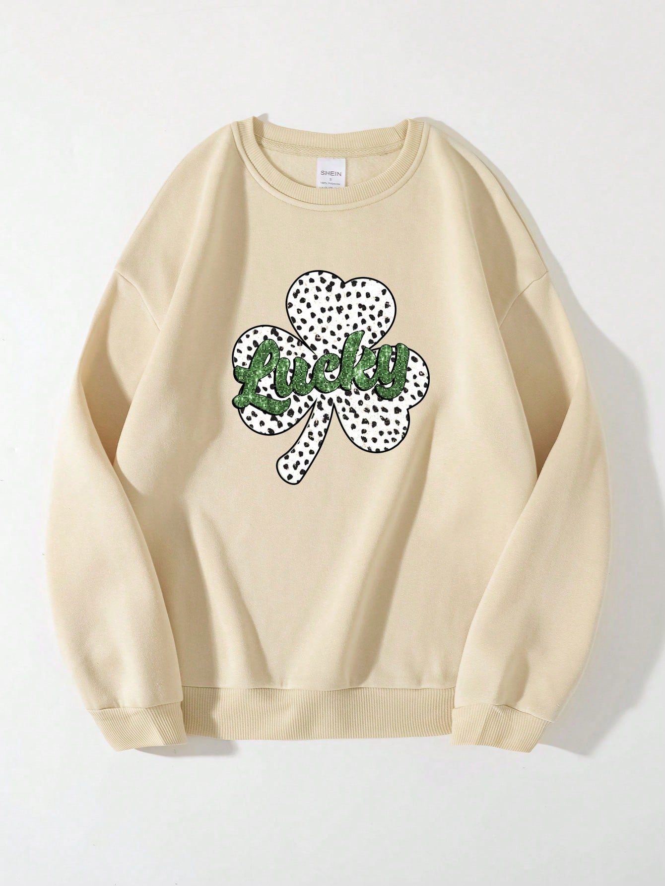 Women's Lucky Letter Print Sweatshirt
