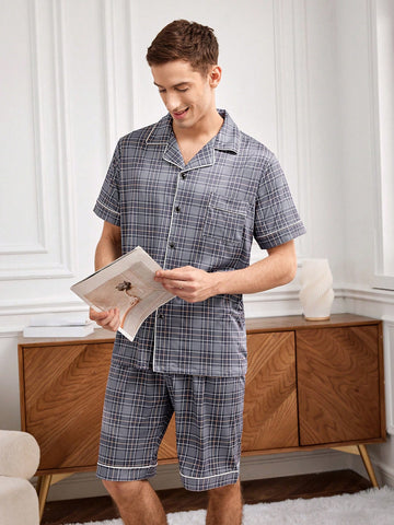 Men's Plaid Pajama Set