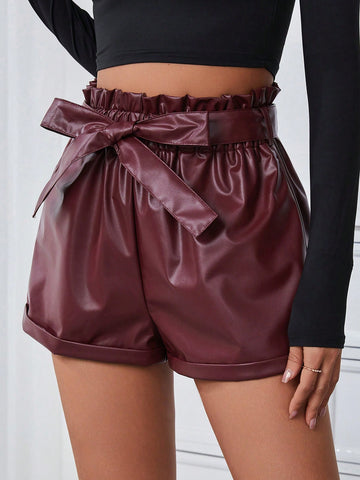 Women's Solid Color High Waisted Bloom Shorts