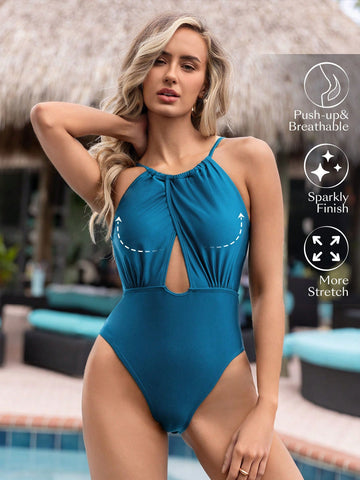 Women's Hollow-Out One-Piece Swimsuit With Strap Carnival