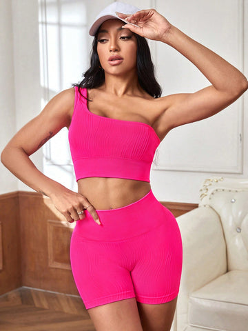 Women's Solid Color Athletic Set, Slim Fit