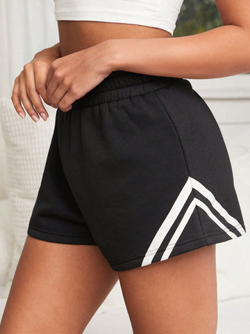 Black Knitted Women's Shorts
