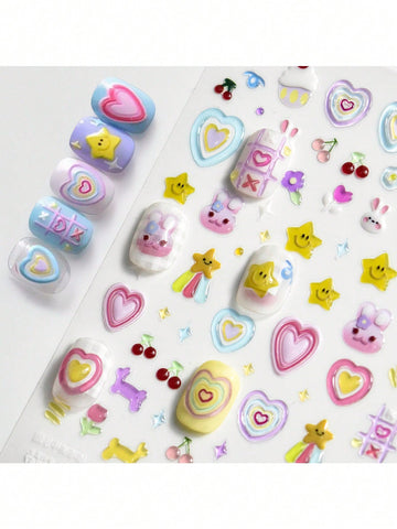 1 Pack Jelly Doodoo Nail Art Sticker, Enhance Your Nail Beauty